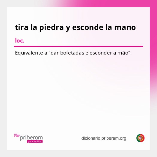 Significado de tira la piedra y esconde la mano